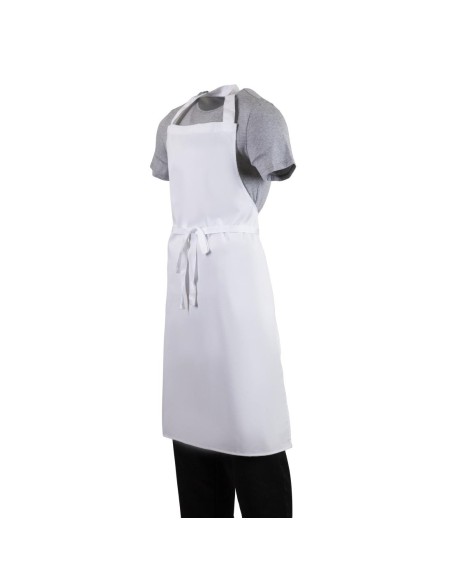 Tablier bavette Whites blanc XL - 80% polyester/20% coton
