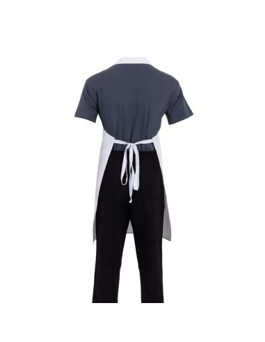 Tablier bavette Whites blanc - polyester-coton