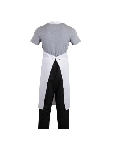 Tablier bavette Whites blanc XL - 80% polyester/20% coton
