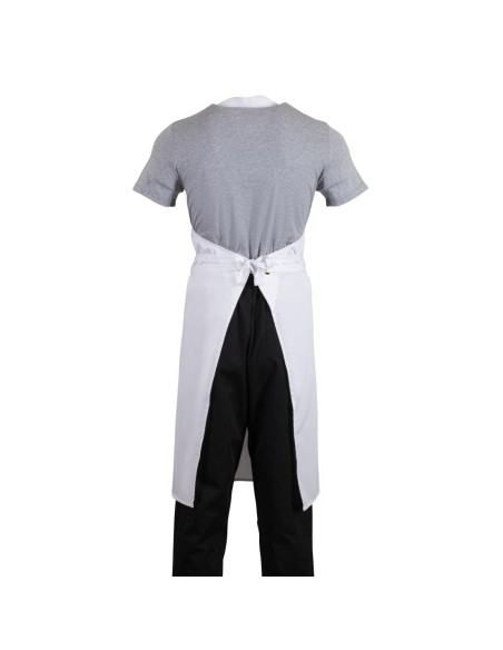 Tablier bavette Whites blanc XL - 80% polyester/20% coton