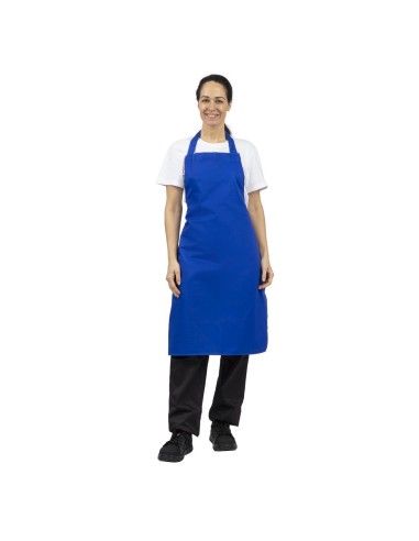 Tablier bavette Whites bleu roi - Poly-coton durable
