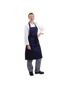 Tablier bavette Whites bleu marine - Polycoton résistant 2