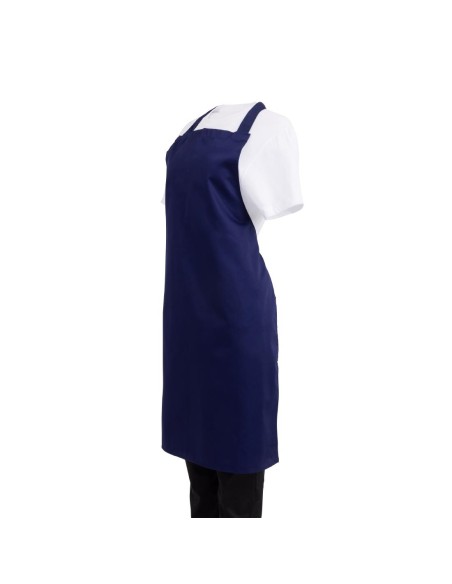 Tablier bavette Whites bleu marine - Polycoton résistant