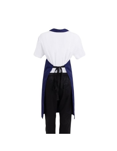 Tablier bavette Whites bleu marine - Polycoton résistant