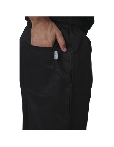 Pantalon de cuisine mixte Whites Vegas noir 3XL - durable et confortable
