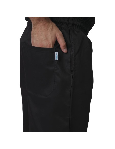 Pantalon de cuisine mixte Whites Vegas noir 3XL - durable et confortable