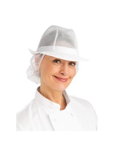 Chapeau Trilby blanc M - British Bespoke Workwear