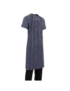 Tablier bavette Whites rayé marine et blanc XL