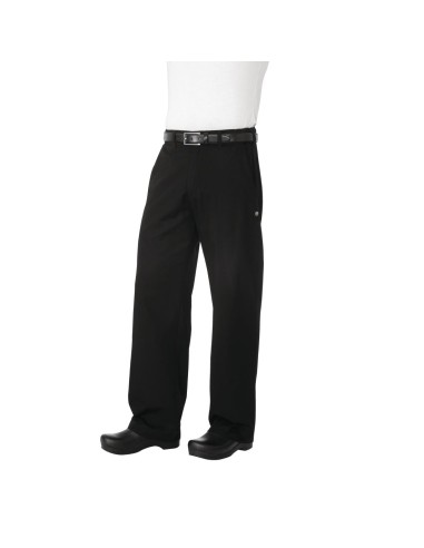 Pantalon Chef Works chevrons noirs XL - Confort pro