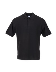 Polo mixte noir M Portwest - durable et facile d'entretien