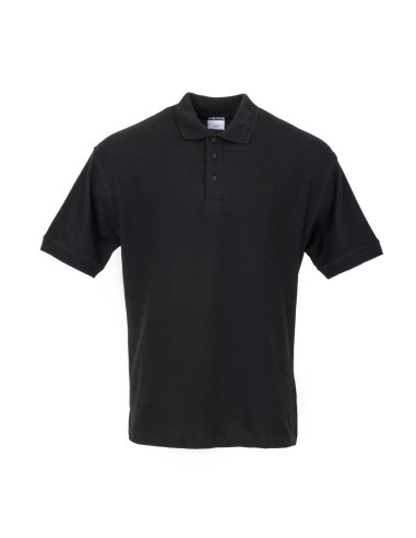 Polo mixte noir M Portwest - durable et facile d'entretien