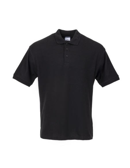 Polo mixte noir M Portwest - durable et facile d'entretien