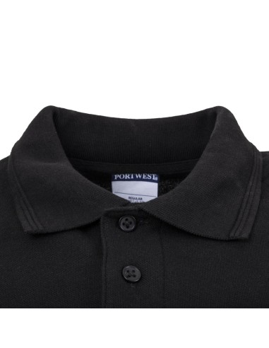 Polo mixte noir M Portwest - durable et facile d'entretien
