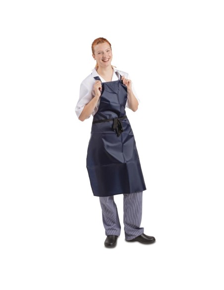 Tablier bavette déperlant Whites bleu - Nylon 1016x711 mm