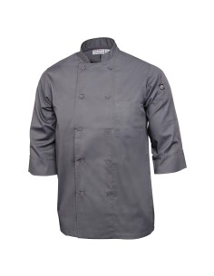 Veste de cuisine Chef Works gris L - 3/4 manches