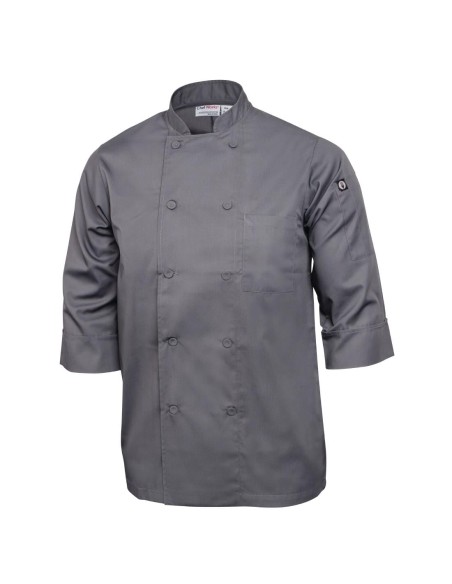 Veste de cuisine Chef Works gris S - 3/4 manches