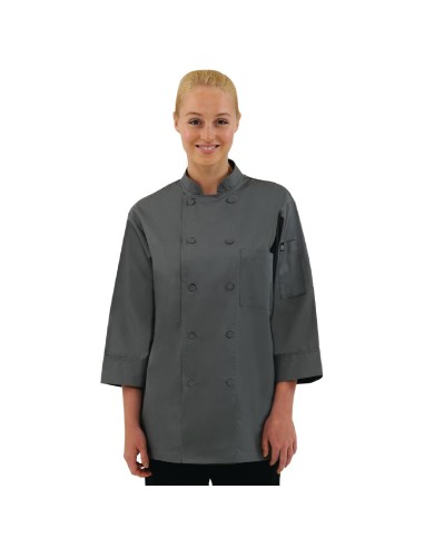 Veste de cuisine Chef Works gris S - 3/4 manches