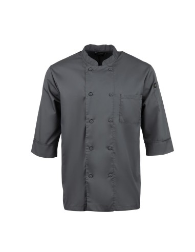 Veste de cuisine Chef Works gris S - 3/4 manches