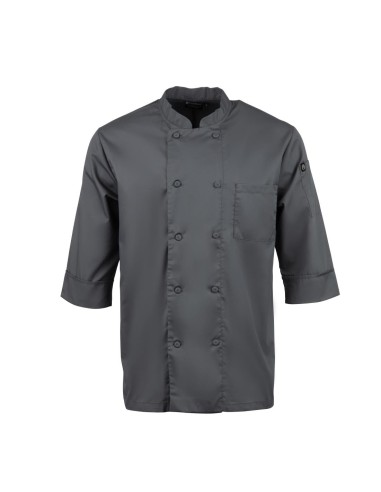 Veste de cuisine Chef Works grise M - 3/4 manches