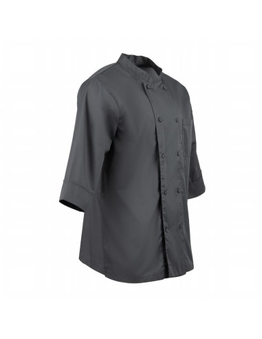 Veste de cuisine Chef Works grise M - 3/4 manches