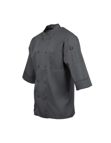 Veste de cuisine Chef Works gris L - 3/4 manches
