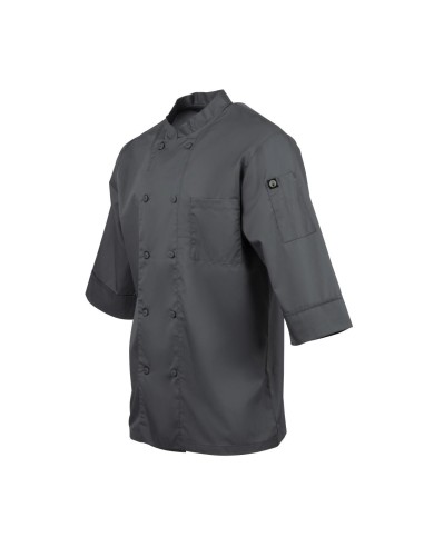 Veste de cuisine Chef Works gris S - 3/4 manches