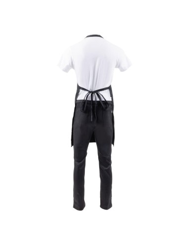 Tablier bavette Chef Works noir - 610 x 860 mm