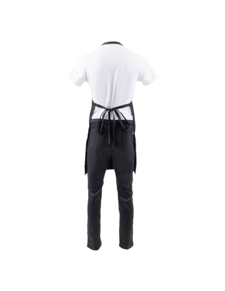 Tablier bavette Chef Works noir - 610 x 860 mm