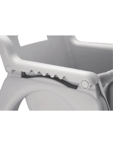 Chaise haute empilable grise en polypropylène Bolero