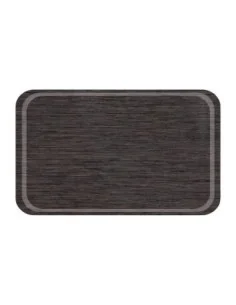 Plateau Euronorme en mélamine Roltex antidérapant 530x370mm wengé