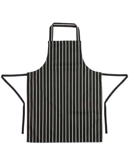 Tablier bavette Whites rayé noir et blanc