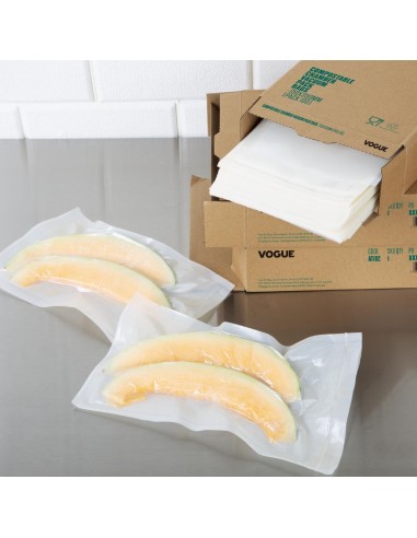 Sacs gaufrés compostables sous vide Vogue 300x400 mm - lot de 50