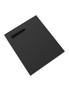 Porte droite Polar - Accessoire inox noir