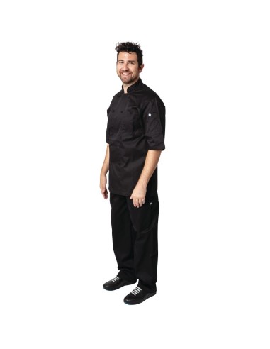 Veste de cuisine mixte Cool Vent Chef Works Montreal noire XL