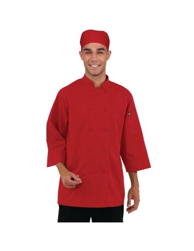 Veste de cuisine Chef Works rouge S - couleur vive et protection