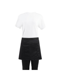 Tablier serveur court Whites noir - demi-tabliers mixte