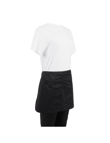 Tablier serveur court Whites noir - demi-tabliers mixte