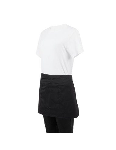 Tablier serveur court Whites noir - demi-tabliers mixte