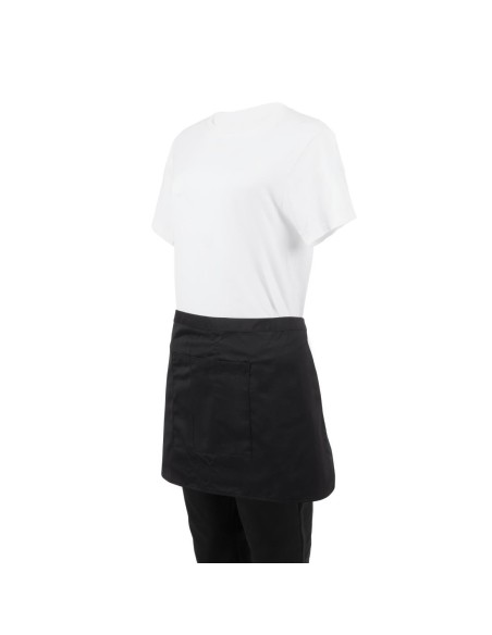 Tablier serveur court Whites noir - demi-tabliers mixte
