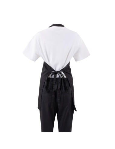 Tablier serveur col en V Whites noir - PolyCoton