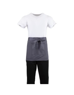 Tablier serveur court Whites gris anthracite - 750x373 mm