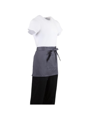 Tablier serveur court Whites gris anthracite - 750x373 mm