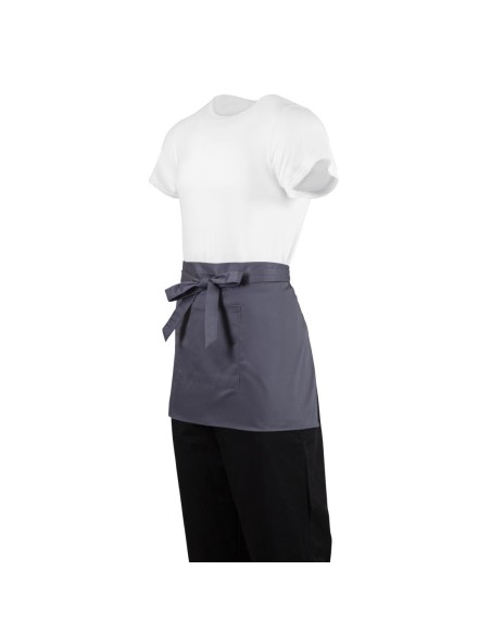 Tablier serveur court Whites gris anthracite - 750x373 mm