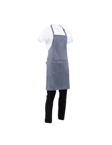 Tablier bavette Chef Works gris - 86x61 cm