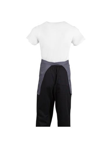 Tablier serveur court Whites gris anthracite - 750x373 mm