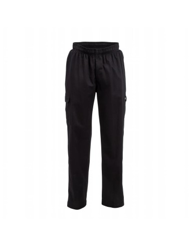Pantalon Chef Works Slim Fit Cargo noir M - Mixte