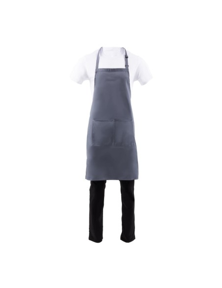 Tablier bavette Chef Works gris - 86x61 cm