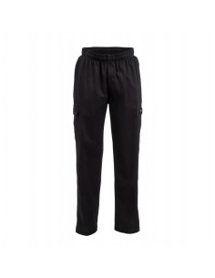 Pantalon Chef Works Slim Fit Cargo noir XL - Mixte