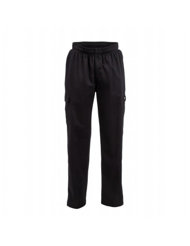 Pantalon Chef Works Slim Fit Cargo noir XL - Mixte