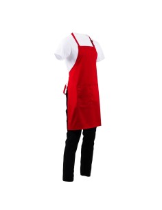 Tablier bavette Chef Works rouge - 86x61 cm